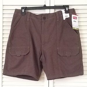 NWT NEW WRANGLER HIKER SHORTS BROWN 34